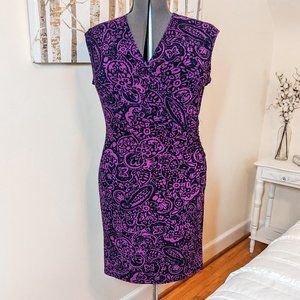 ~*Chaps Purple Paisley Dress - Size Petite XL*~